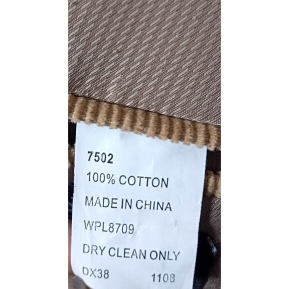 VNTG Dockers Tan Corduroy Blazer 38R Y2K Old Money Classic Fall Quietlux Heritag - Picture 5 of 10